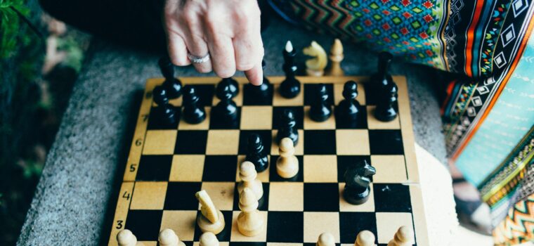 person playing chess