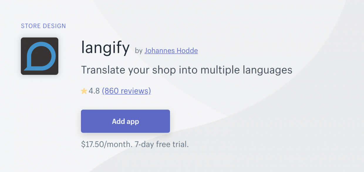 langify shopify app