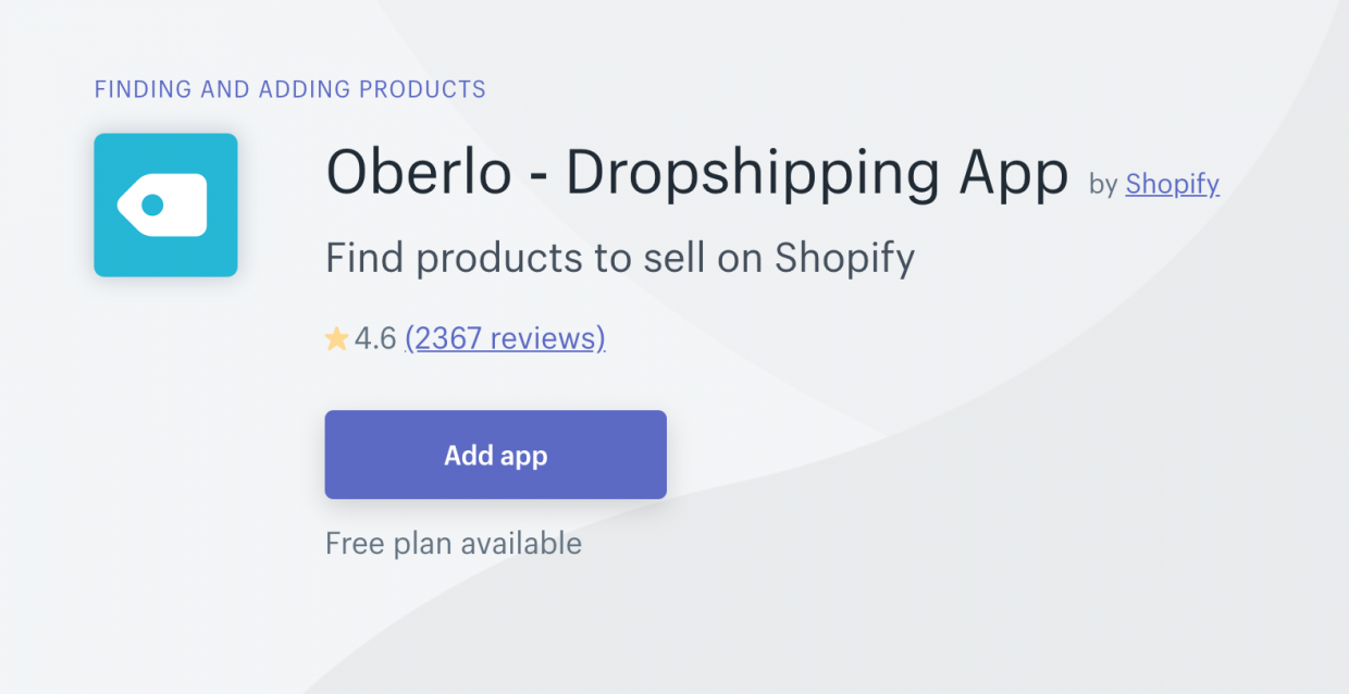 oberlo shopify app