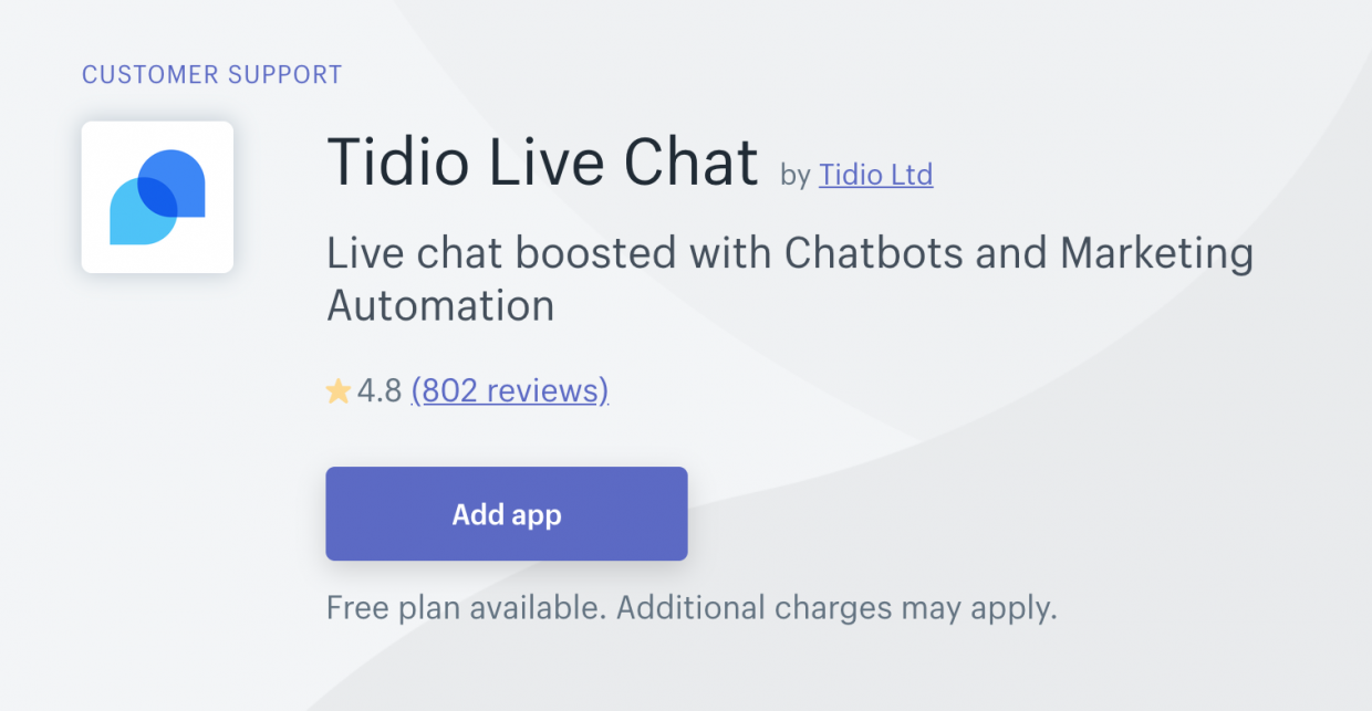 tidio shopify app